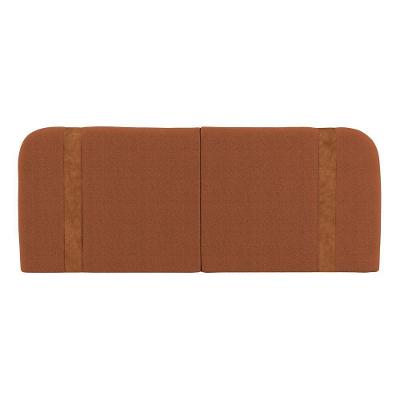 Cabeceira Painel Flay Casal Fixação na Parede Suede Terracota Abmaza
