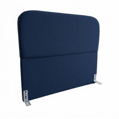 Cabeceira Queen 160cm Orgânica Veludo Azul Marinho Madeira Maciça Click Home