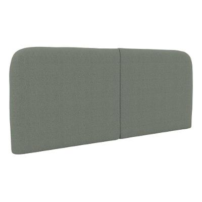 Cabeceira Painel Aira Casal 140cm Dobrável na Parede Bouclé Verde Menta Abmaza