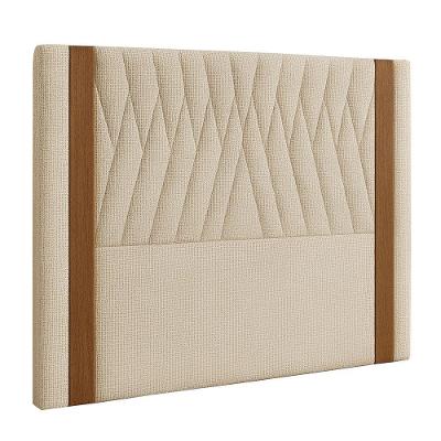 Cabeceira Queen Mali Fixação no Box MDF Linho Bege Nexta Casa