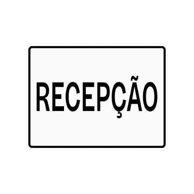 Placa Recepção Vinil Automotivo Decorativa Parede Porta 20x15cm Teu Adesivo