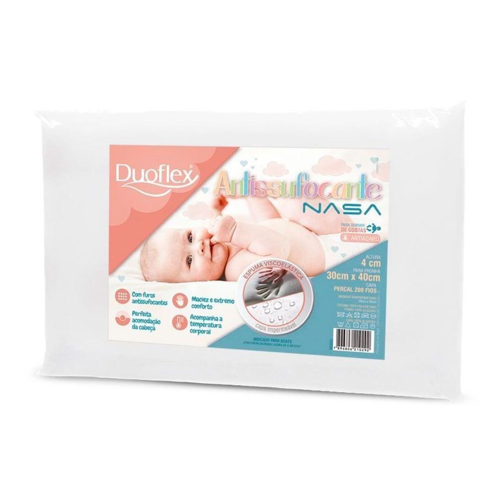 Travesseiro Infantil BB3002 Nasa Baby Antissufocante 200 Fios Impermeável (30x40x4) - Duoflex - 1