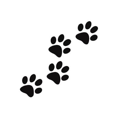 Adesivo Patinhas de Cão 15x15cm Carro Moto Preto Teu Adesivo