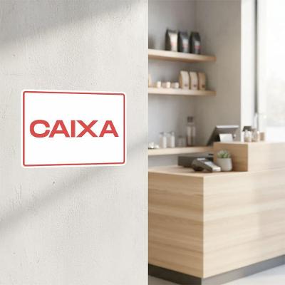 Adesivo Placa Caixa Sinalização Vinil Automotivo 20x15cm Teu