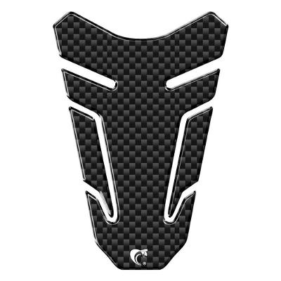 Adesivo Protetor de Tanque Moto Resinado 3D Liso Preto Universal Carbono