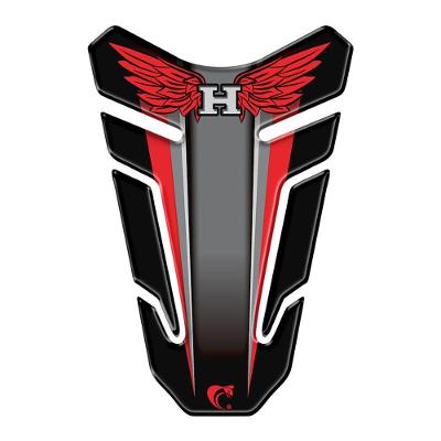 Adesivo Protetor de Tanque Moto Universal Resinado 3D Vermelho 17.3x11.8cm