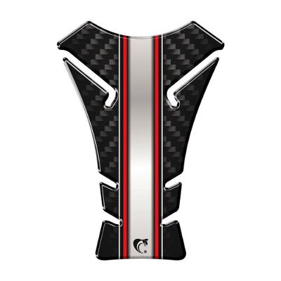 Adesivo Protetor de Tanque Moto Resinado 3D Universal Preto Carbono