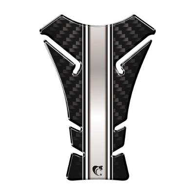 Adesivo Protetor de Tanque Moto Resinado 3D Universal Carbono Preto