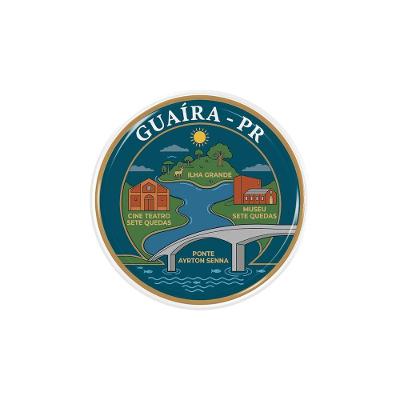 Adesivo Resinado Guaíra Pr 6cm X 6cm PVC Teu Adesivo