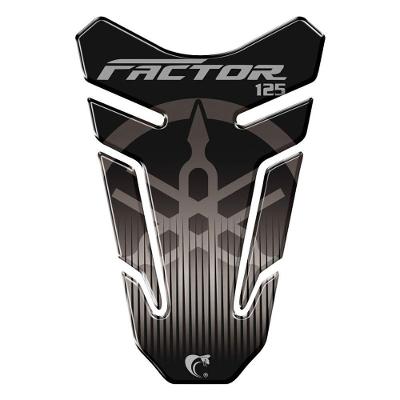 Adesivo Protetor de Tanque Moto Resinado 3D Preto Factor Nutrition