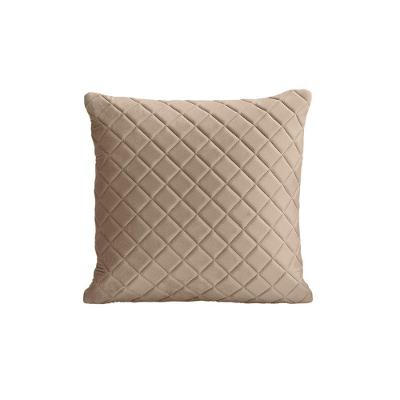 Almofada Decorativa Tressê 50x50cm Matelassê Veludo Bege Nexta Casa