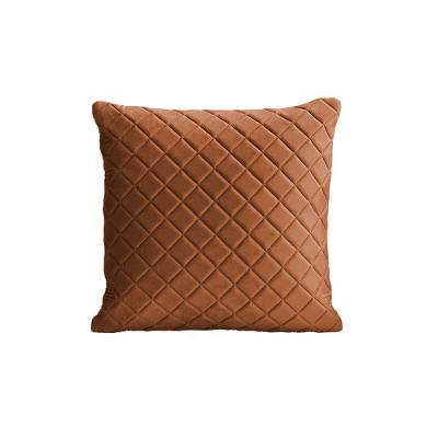 Almofada Tressê 50x50cm Veludo Matelassê Terracota Nexta Casa