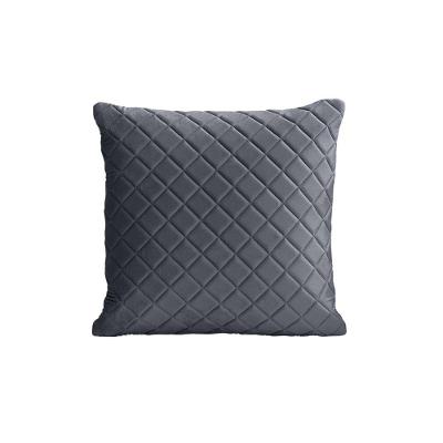 Almofada Tressê 40x40cm Veludo Matelassê Anti-Alérgico Cinza