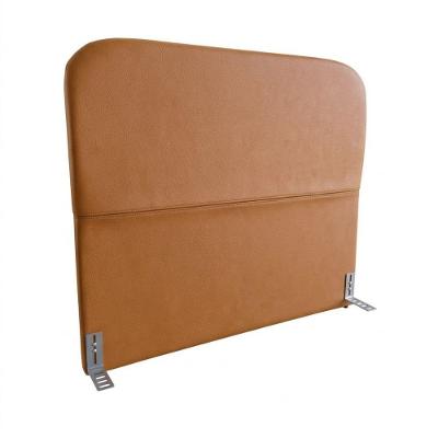 Cabeceira Casal 140cm Orgânica Estofada Corino Caramelo Click Home