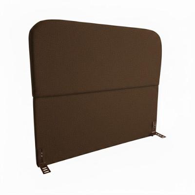 Cabeceira Casal 140cm Orgânica Estofada Veludo Marrom Click Home