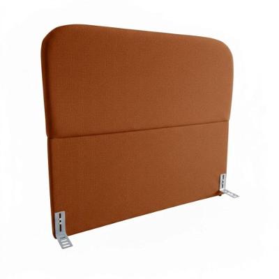 Cabeceira Casal 140cm Orgânica Estofada Veludo Terracota Click Home
