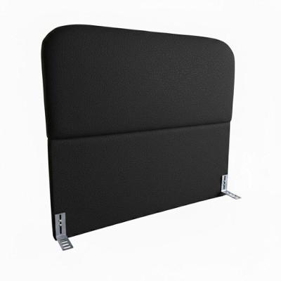 Cabeceira Casal 140cm Orgânica Estofada Corino Preto Click Home