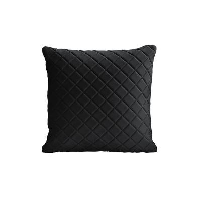 Almofada Tressê 40x40cm Veludo Matelassê Zíper Invisível Preto Nexta Casa