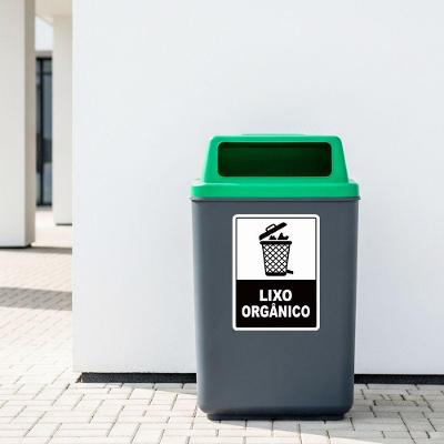 Adesivo Lixo Orgânico Coleta Seletiva Vinil Automotivo 20x15cm Teu Adesivo