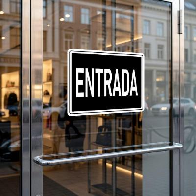 Adesivo Informativo Entrada Porta Vidro 20x15cm Vinil Automotivo Teu Adesivo