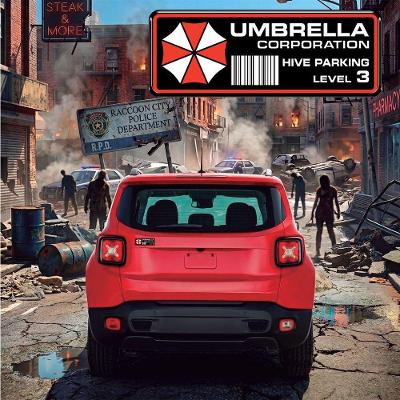 Adesivo Decorativo Umbrella Corporation Vinil Resinado 3D Teu Adesivo