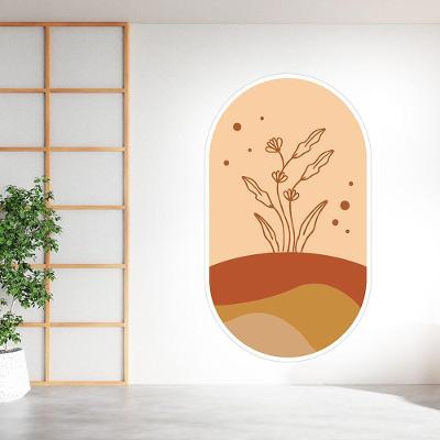 Adesivo Floral Boho Fundo Branco para Parede 85 X 148cm Teu Adesivo