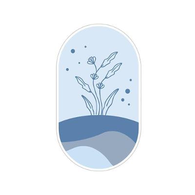 Adesivo Decorativo Floral Boho 85 X 148cm Azul Teu Adesivo