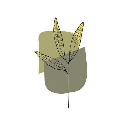 Adesivo Decorativo Flor Minimalista Fundo Branco Verde Teu Adesivo