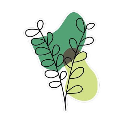 Adesivo Decorativo Folhas Verdes Estilo Boho 45x60cm Teu Adesivo