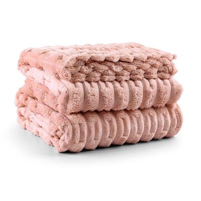Cobertor Popcorn Ultrasoft Dupla Face Queen 220x240CM Poliéster Blush