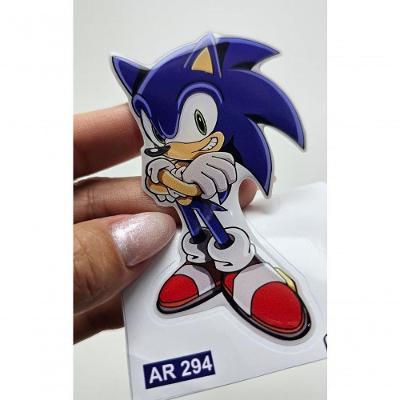 Adesivo Decorativo Sonic em Vinil Relevo Autocolante Resinado Teu Adesivo