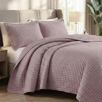 Colcha Cobre Leito Encanto Casal 3 Peças Poliéster Matelassê Bege e Rosê