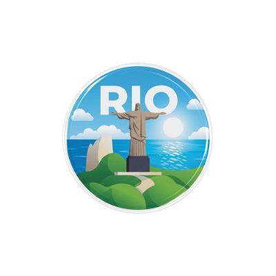 Adesivo Resinado 3D Cristo Redentor Decorativo em PVC Teu Adesivo