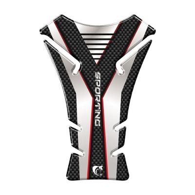 Adesivo Protetor de Tanque Moto Resinado 3D Sporting Preto Universal