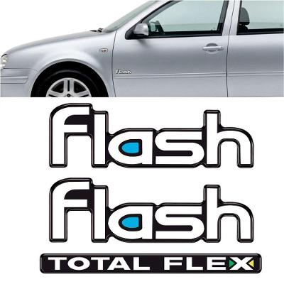 Kit Golf Flash Vinil Brilho Resinado 3D Automotivo Teu Adesivo