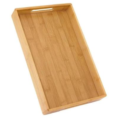Bandeja Retangular BM1315 Ecokitchen em Bambu 40x25x5CM Bordas Altas Mimo