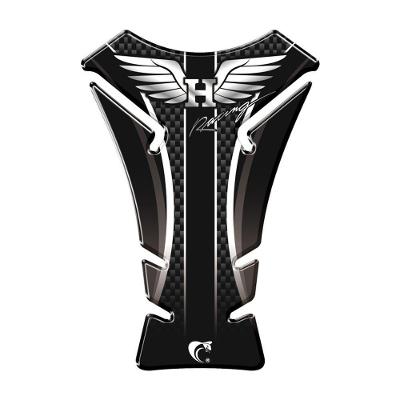 Adesivo Protetor de Tanque Resinado 3D Moto Fan Preto Anti-Risco Titan