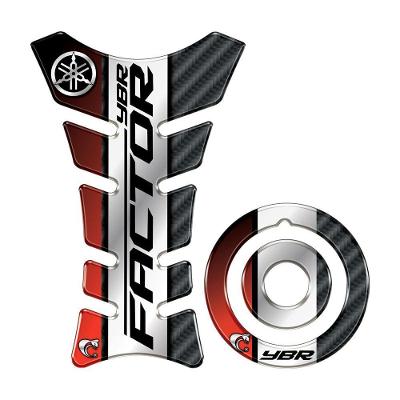 Kit Protetor Tanque Bocal Vermelho Carbon YBR Factor Resinado 3D Teu Adesivo