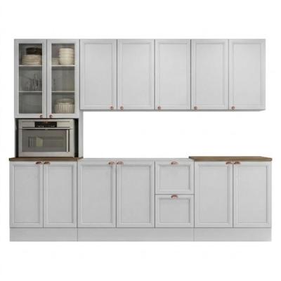 Cozinha Modulada Unna 6 Portas 2 Gavetas MDF-MDP 270CM Branco