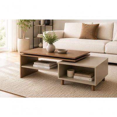 Mesa de Centro Lima Retangular MDP Madeira 90CM Freijó Fendi