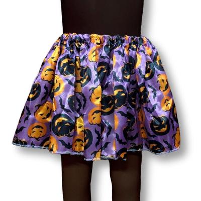 Saia Infantil Halloween Estampada Fantasias Roxo Extra Festas
