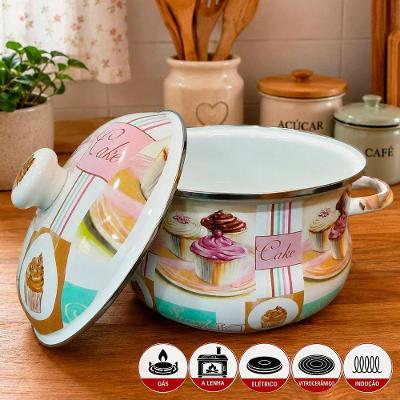 Caçarola Esmaltada Cake Vintage Ferro Fundido 3,7L Cake Brasil