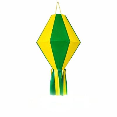 Enfeite Balão Junino Plástico 75cm Verde e Amarelo