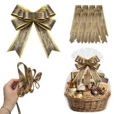 Kit 10 Laços Decorativos Mágicos Prontos Fosco Bronze Extra Festas