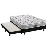 Cama Box C/Auxiliar Casal: Colchão Ortopédico Probel D45 Ep Guarda Costas Plus + Base Black(138X188) - 1