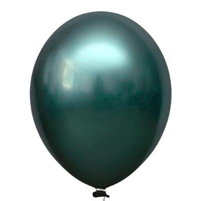 Balão Cromado Alumínio Verde Oceano 9 Pol 25 un Látex Natural Happy Day