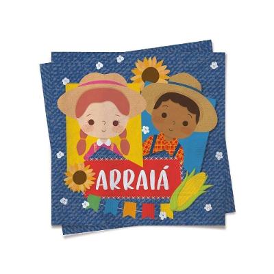 Guardanapo de Papel Quadrilha Junina 24,5x24,5cm 20 Unidades Cromus