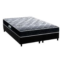Cama Box King: Colchão Anatômico Probel D33/EP Advanced Tech1500 + Base CRC Suede Black(193x203) - 1