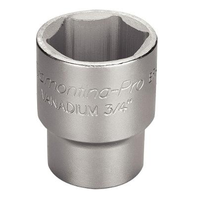 Soquete Sextavado 36MM 3-4'' Hyper Drive para Parafusos e Porcas Aço Cromo Vanádio Prata Tramontina
