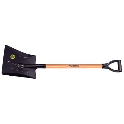 Pá Quadrada 464-30 71cm Aço Carbono Cabo Madeira Ergonômica Tramontina